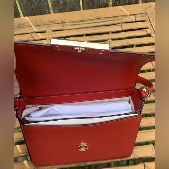 New Kate Spade Reegan Leather Satchel Crossbody - Picture 4 of 7